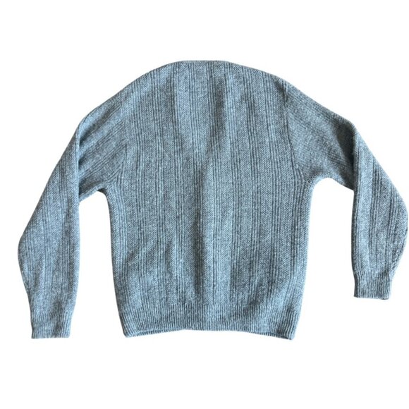 Vintage Puritan Gray Knit Cardigan Sweater Made in USA Wool Blend Size M - Picture 5 of 7
